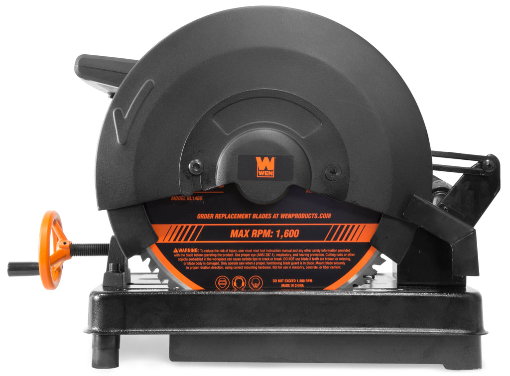 2026 NewWEN Products 15-Amp 14-Inch Multi-Material Cut-Off Chop Saw with Carbide-Tipped Metal-Cutting Saw Blade