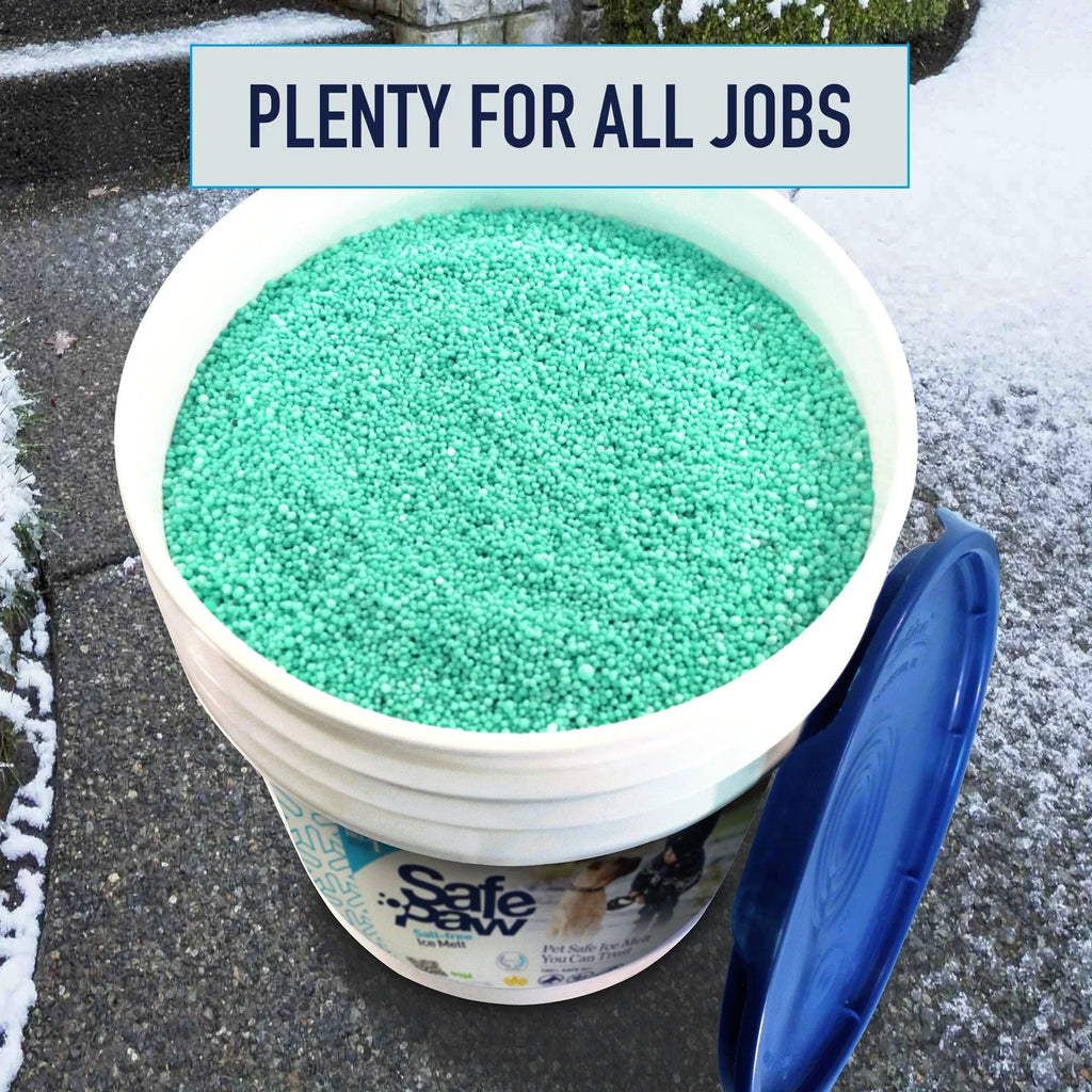 2026 NewSafe Paw Pet Safe Ice Melt, 100% Salt and Chloride free with Traction Agent, Non-Toxic, Fast Acting, Lasts 3X Longer -C 35 Lbs