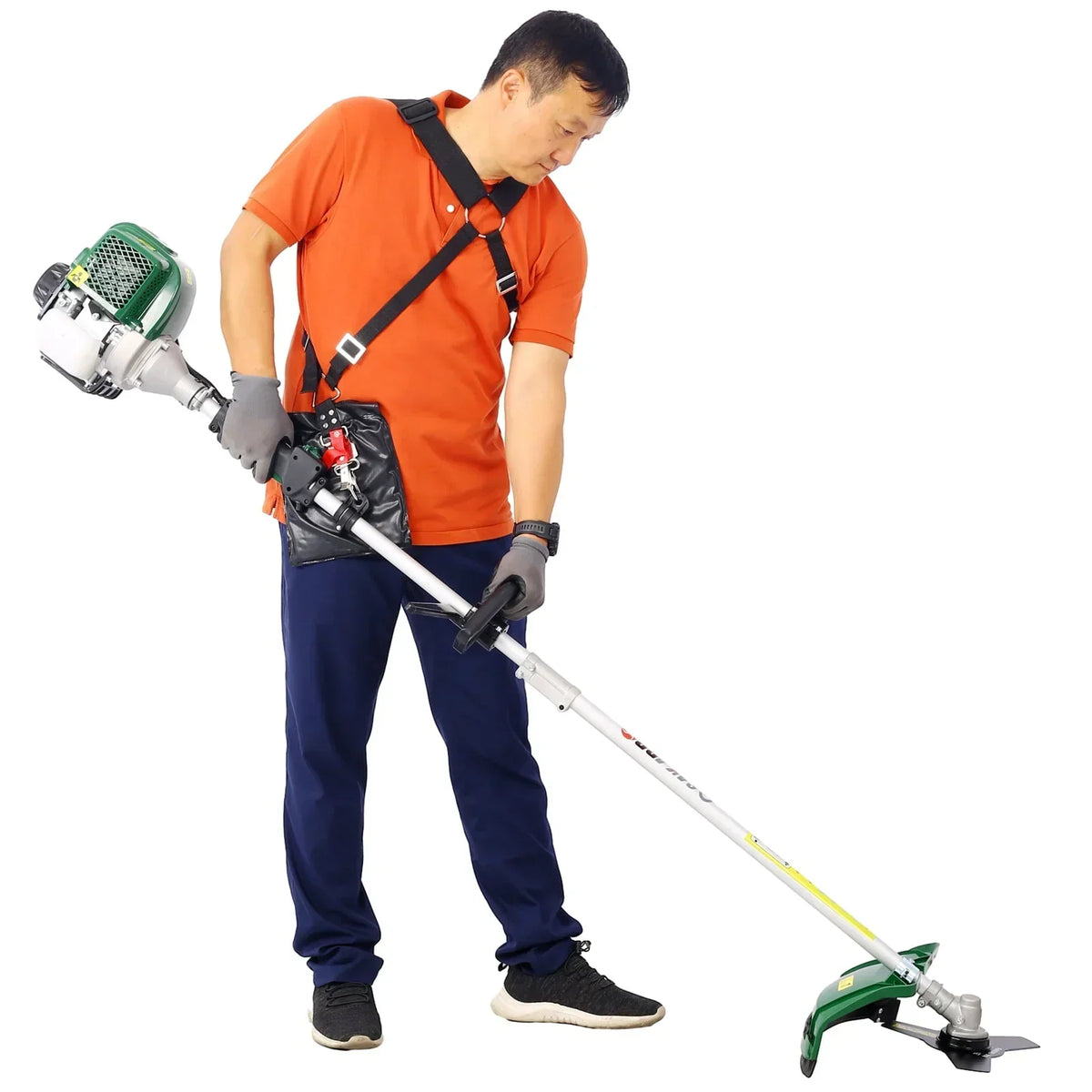 2026 New4 in 1 Multi-Functional Trimming Tool, 31CC 4-Cycle Garden Tool System with Gas Pole Saw, Hedge Trimmer, Grass Trimmer, and Brush Cutter EPA Compliant, Green