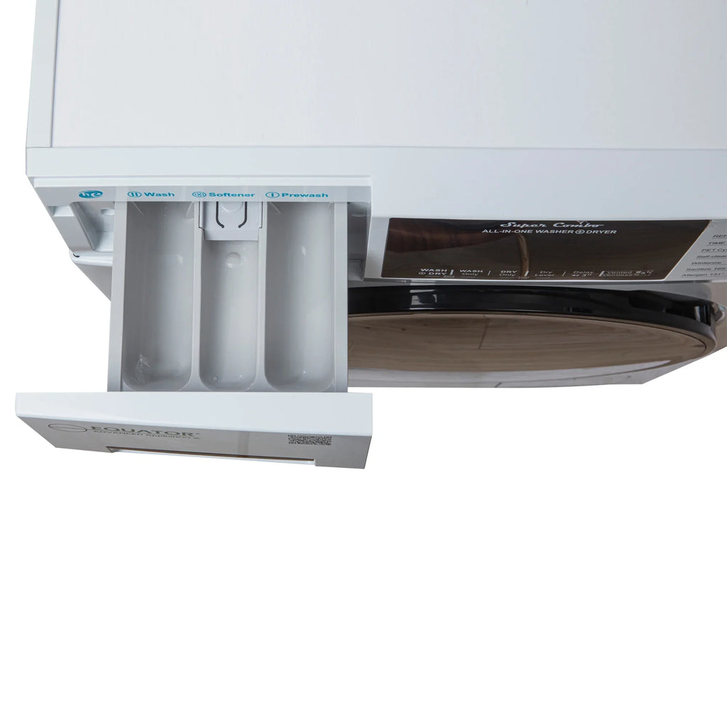 2026 NewEquator Combination Washer Dryer Ventless/Vented Pet cycle 1.62cf/15lbs 110V with Adjustable legs