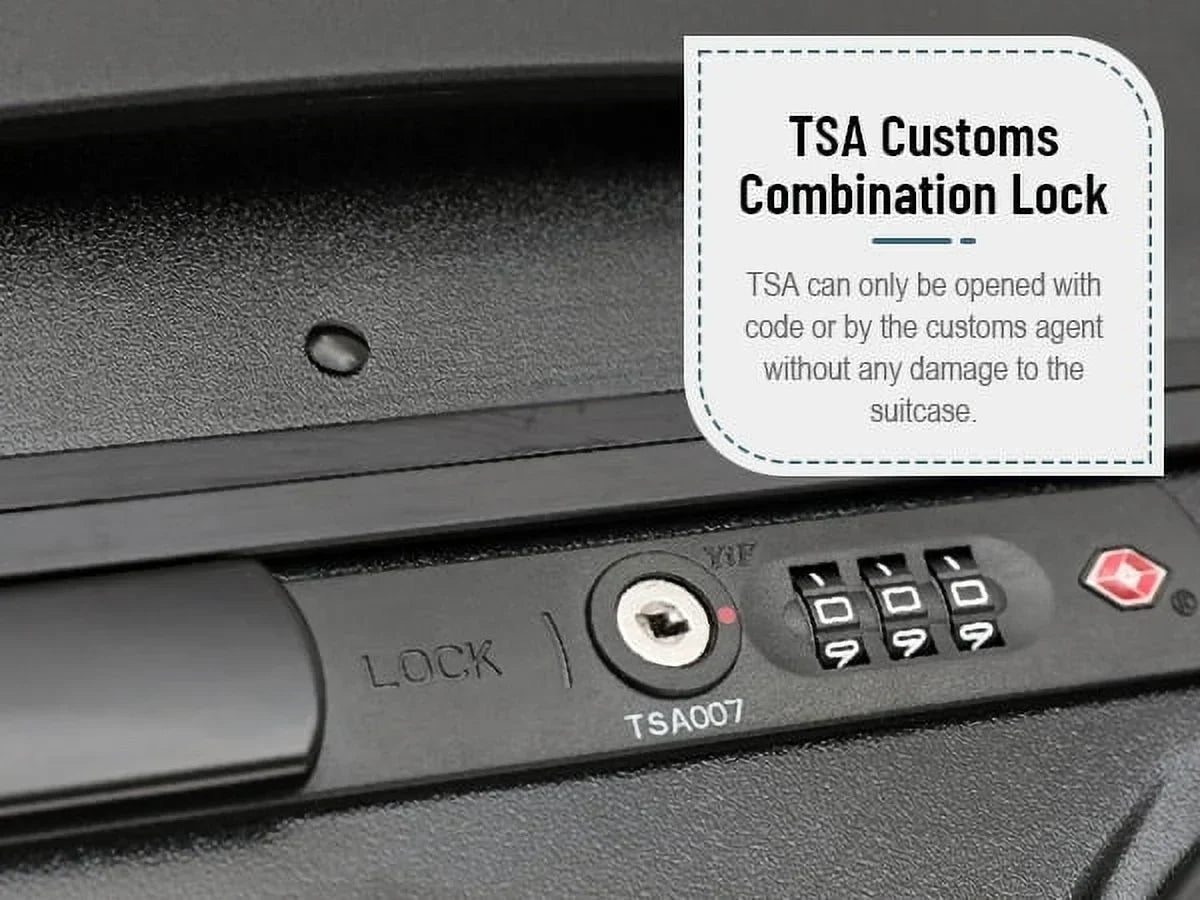 2026 New22 Inch TSA Lock Luggage with for Kids& Adult,Check in Lockable Spinner Wheels Free Luggage Cover and Safety Seatbelt Travel Suitcase