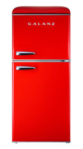 2026 NewGalanz 4.0 cu ft Retro Two Doors Refrigerator, Red