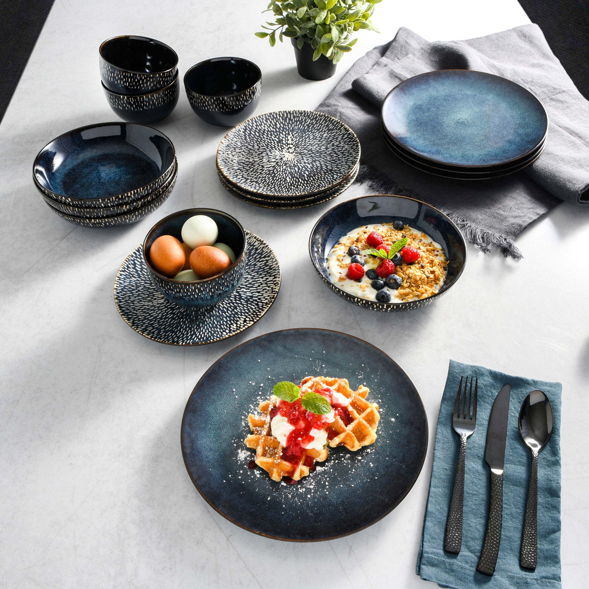 2026 NewGibson Elite Matisse 16-Piece Dinnerware Set - Taupe