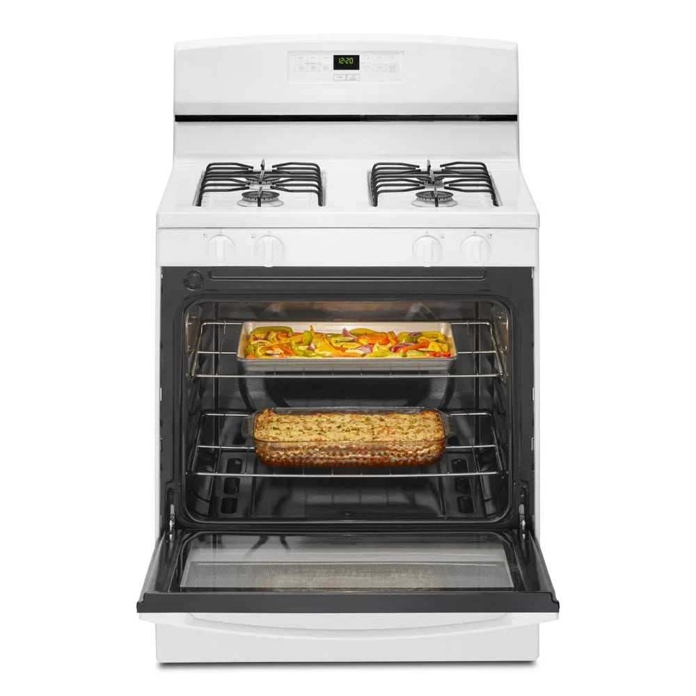 2026 NewBrand New Amana® AGR6303MMW Gas Range with Bake Assist Temps, Dimensions 46" H x 30" W x 28" D, Weight 136lbs