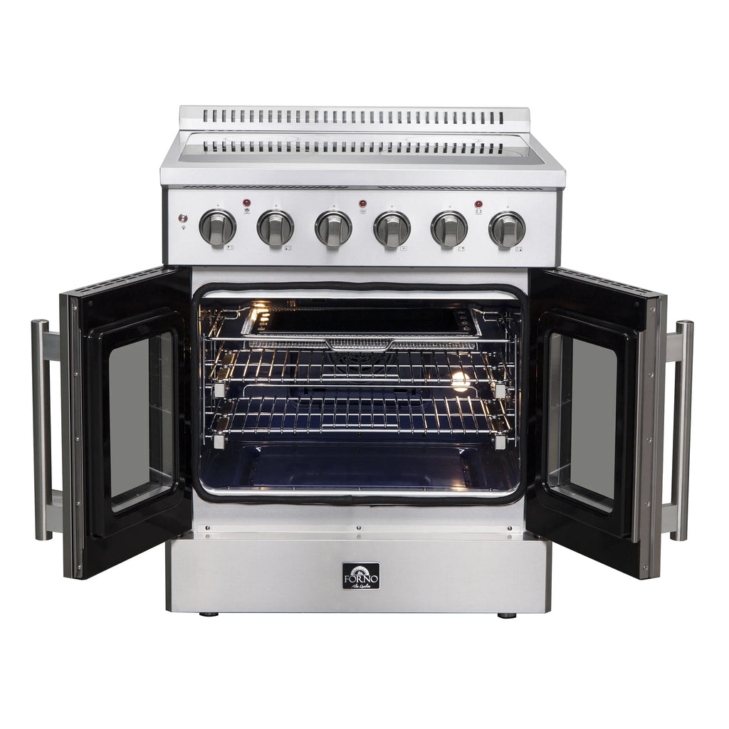 2026 NewForno Galiano 30-Inch Freestanding French Door Electric Range, True Convection, Energy Efficient