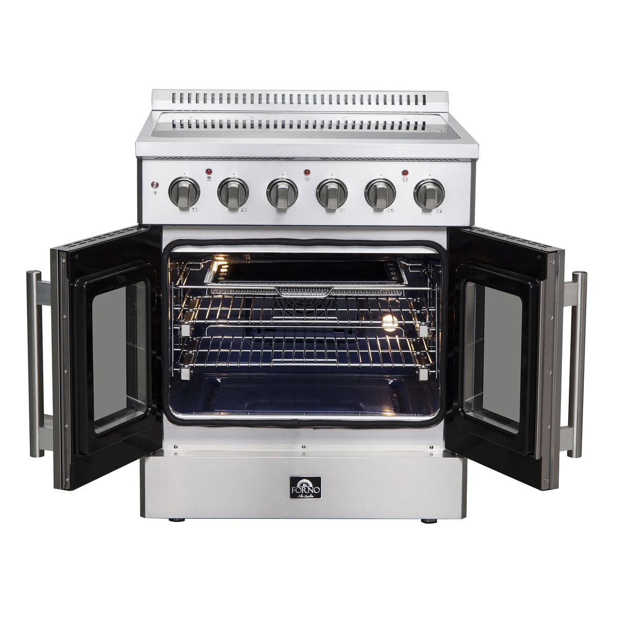 2026 NewForno Galiano 30-Inch Freestanding French Door Electric Range, True Convection, Energy Efficient