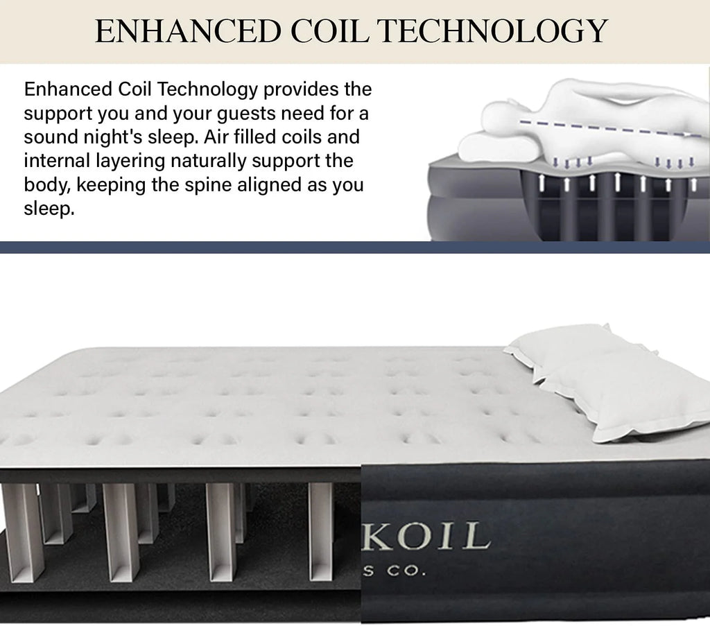 King Koil Luxury Air Mattress with High Speed Built-in Pump