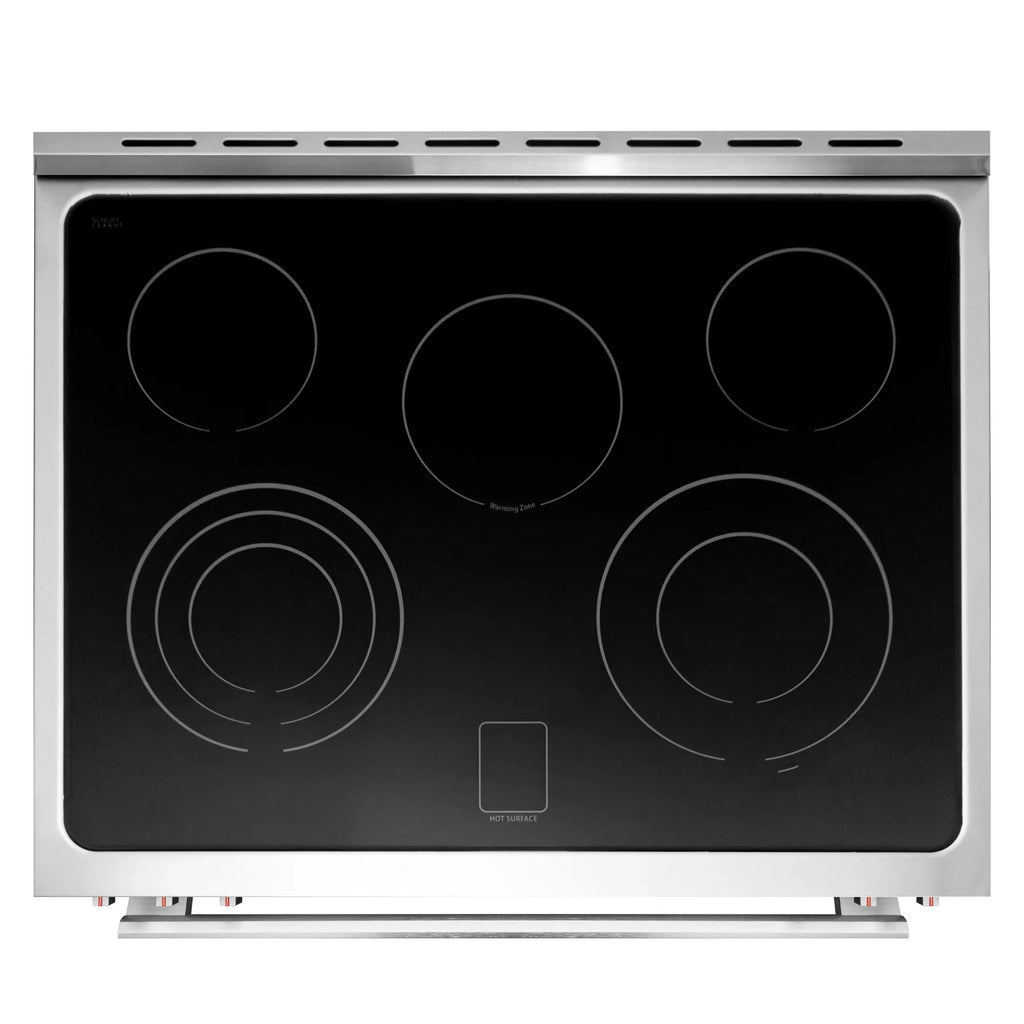2026 NewCosmo 5 Piece Kitchen Appliance Packages with 30" Freestanding Electric Range 30" Island Range Hood 24" Built-in Fully Integrated Dishwasher French Door Refrigerator & 48 Bottle Wine Refrigerator
