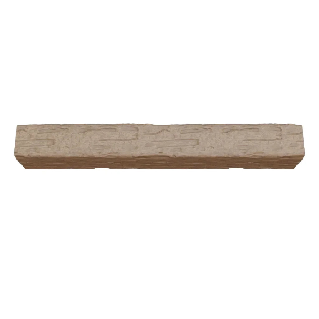 2026 NewEkena Millwork 3 1/2"W x 3 1/2"H x 120"L 3-Sided (U-Beam) Salvaged Timber HeritageTimber Faux Wood Ceiling Beam, Kona Brown