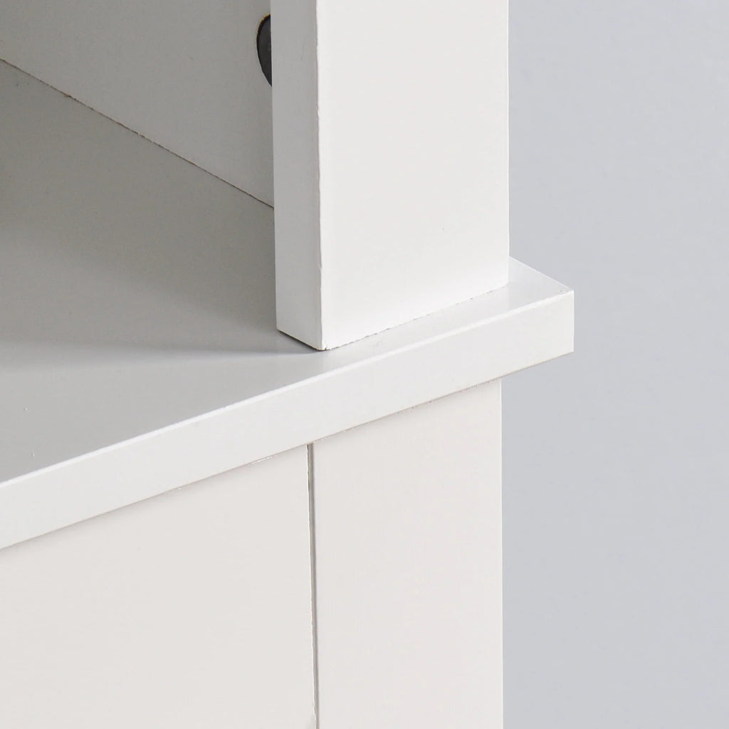 2026New Ktaxon 67"H Over The Toilet Storage, Bathroom Space Saver, Bathroom Cabinet with Double Door & Adjustable Shelves, White