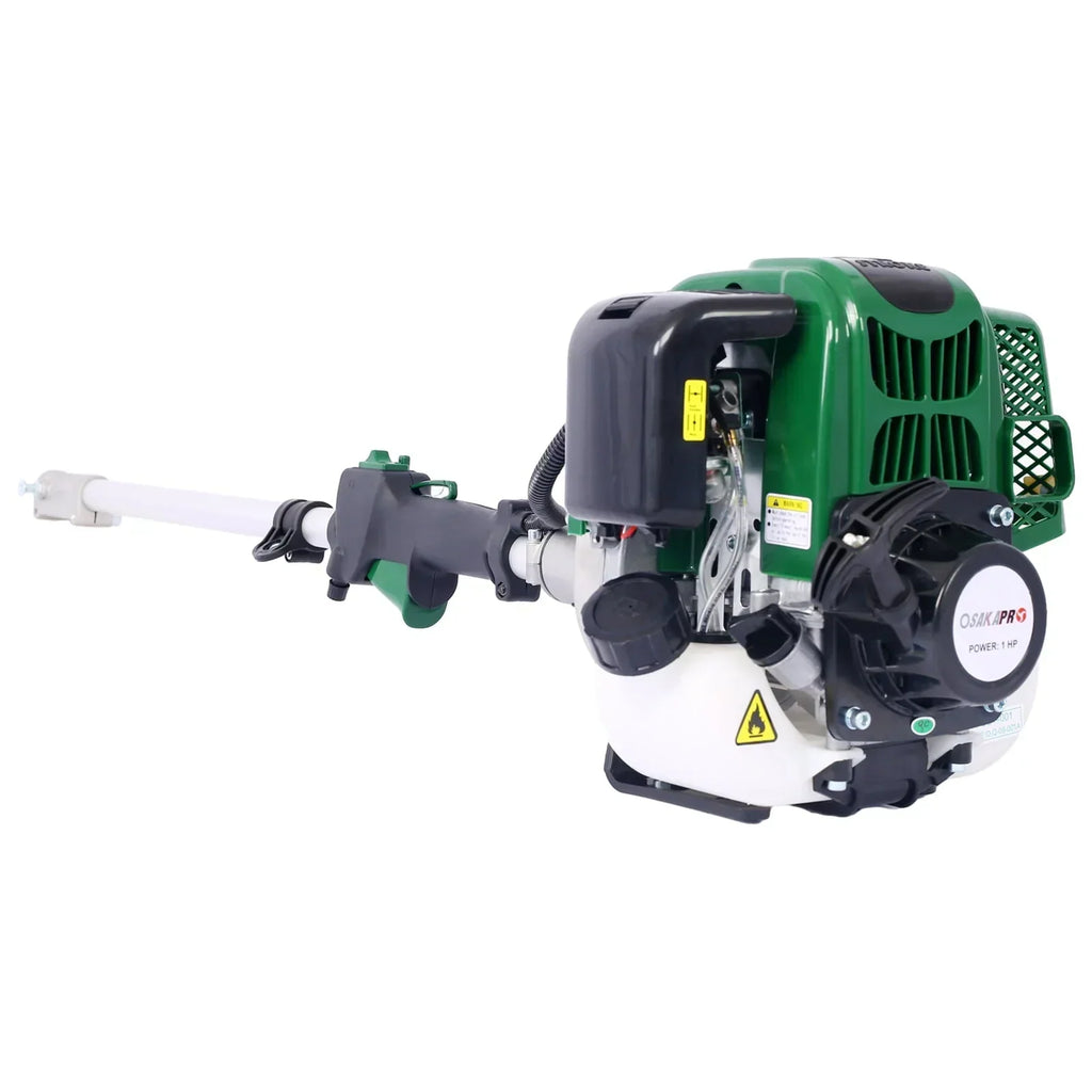 2026 New4 in 1 Multi-Functional Trimming Tool, 31CC 4-Cycle Garden Tool System with Gas Pole Saw, Hedge Trimmer, Grass Trimmer, and Brush Cutter EPA Compliant, Green