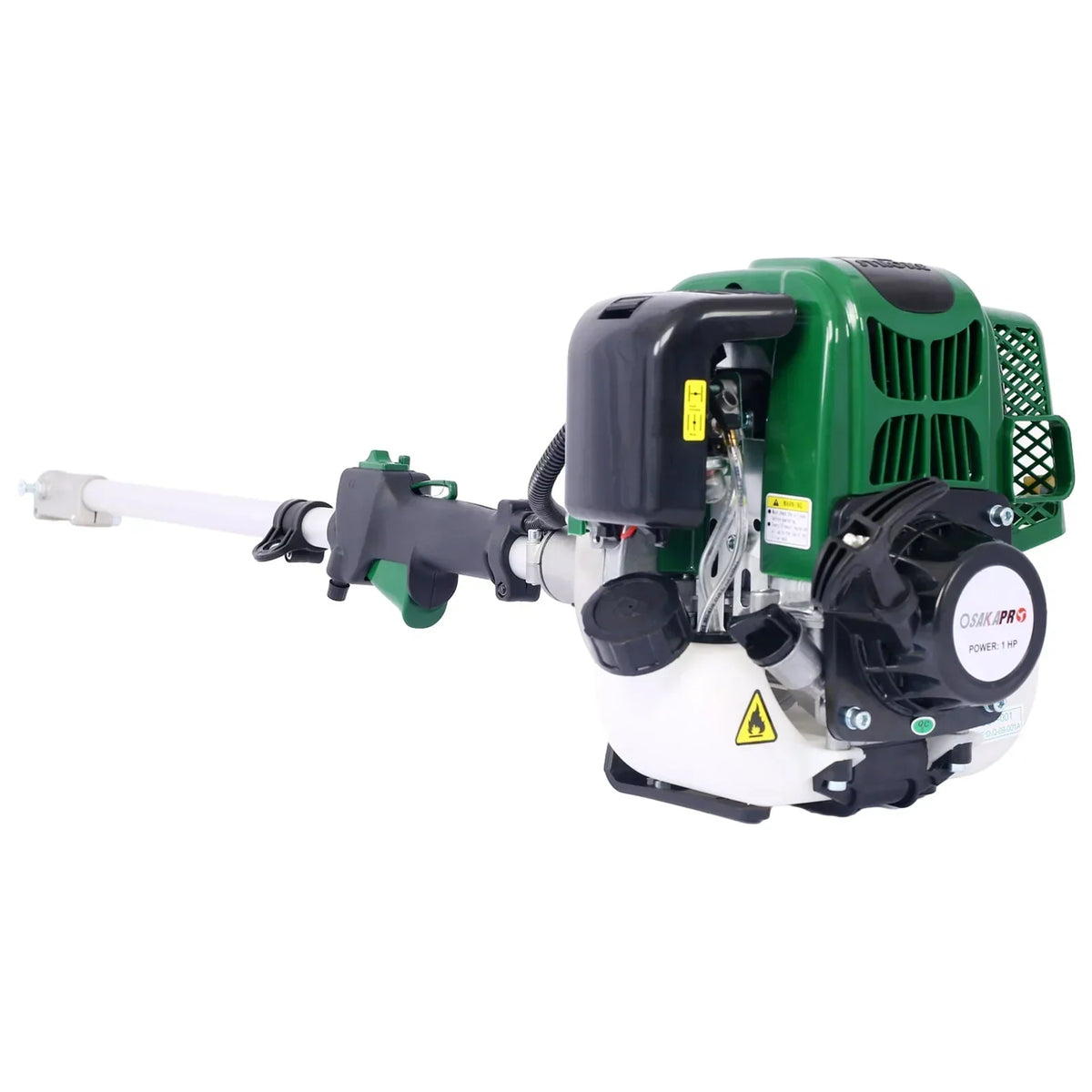 2026 New4 in 1 Multi-Functional Trimming Tool, 31CC 4-Cycle Garden Tool System with Gas Pole Saw, Hedge Trimmer, Grass Trimmer, and Brush Cutter EPA Compliant, Green