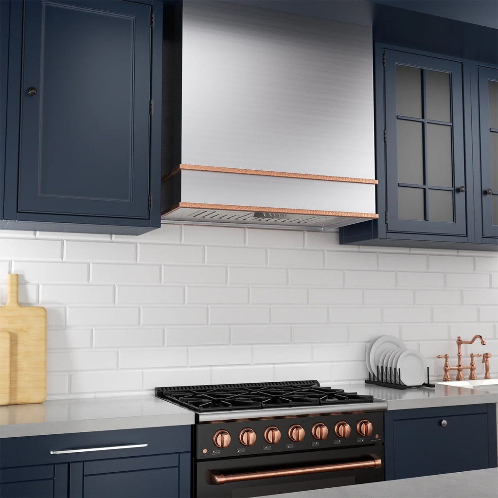 2026 New Akicon Range Hood 30 Inch, 600 CFM Ducted Vent Hood, Stainless Steel Box Kitchen Hood with 2 LED Lights, Removable Baffle Filters
