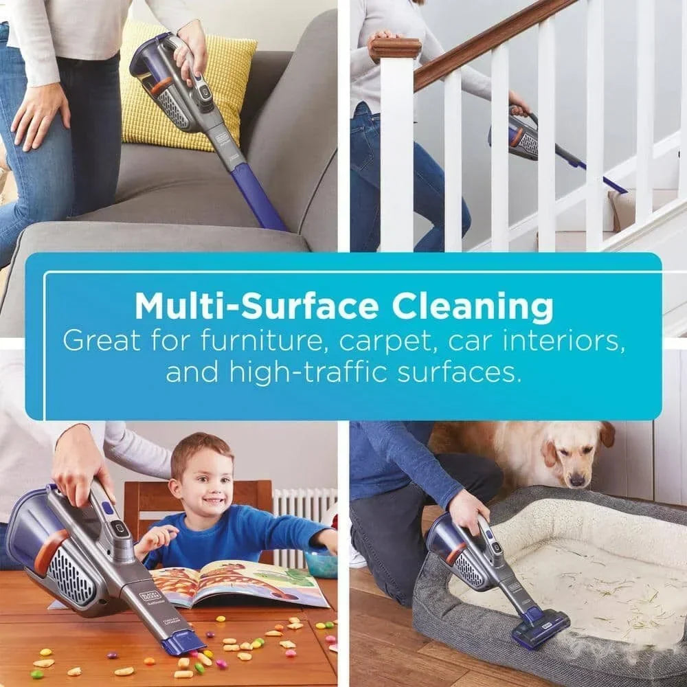 2026 NewBLACK+DECKER dustbuster furbuster AdvanceClean+ Cordless Pet Handheld Vacuum, HHVK515JP07