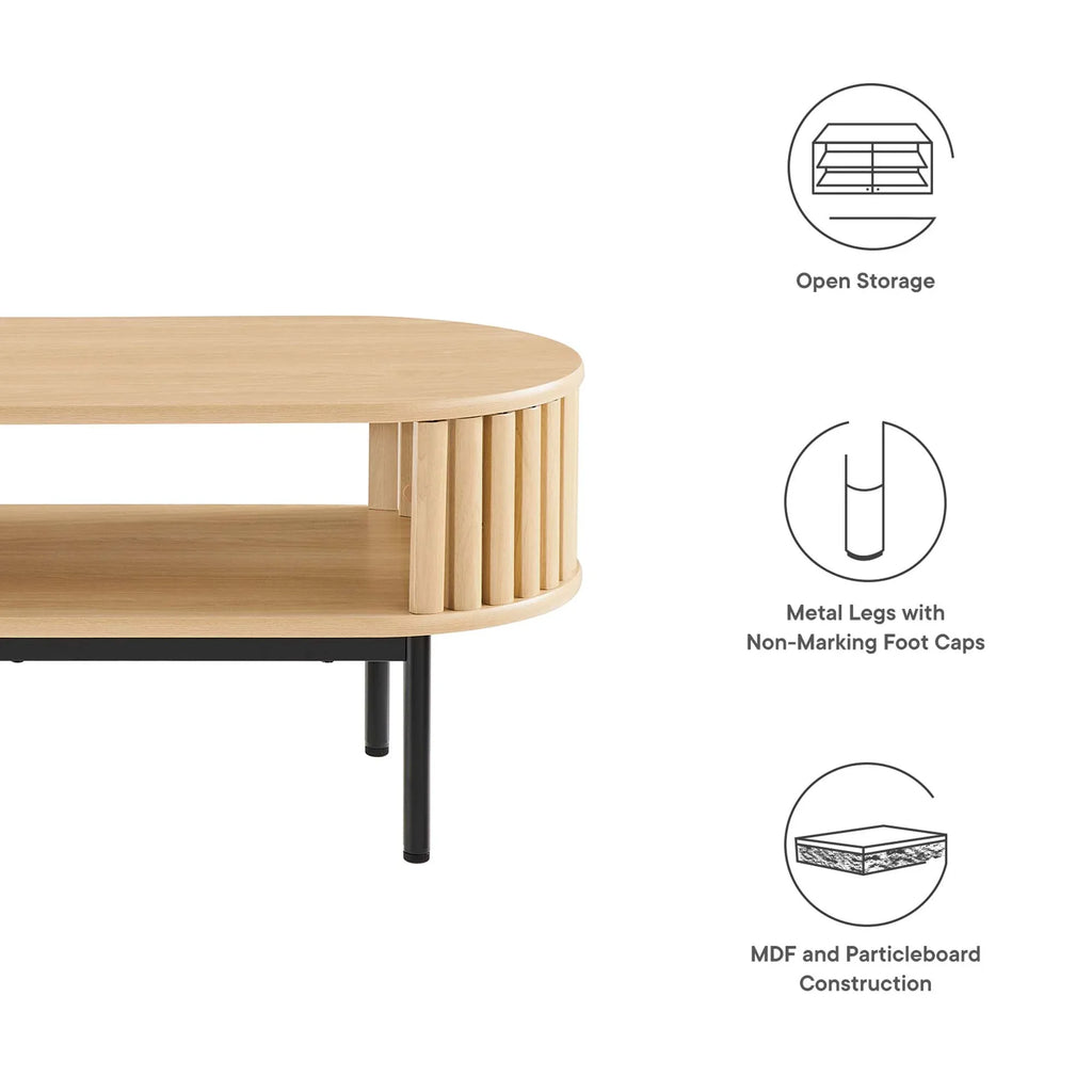 2026 NewModway Fortitude Wood Coffee Table in Walnut Black