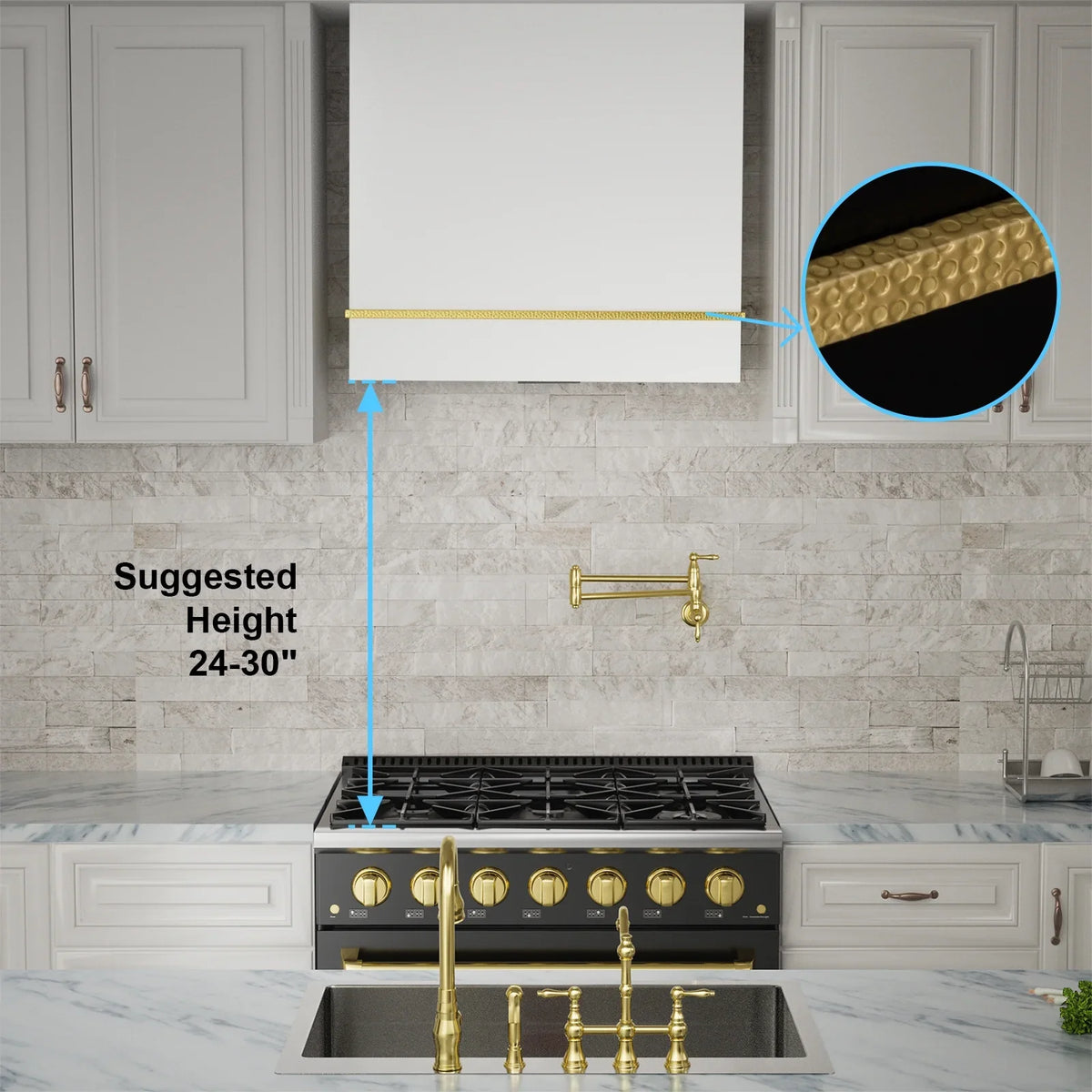2026 New Akicon Range Hood 30 Inch, 600 CFM Ducted Vent Hood, Stainless Steel Box Kitchen Hood with 2 LED Lights, Removable Baffle Filters