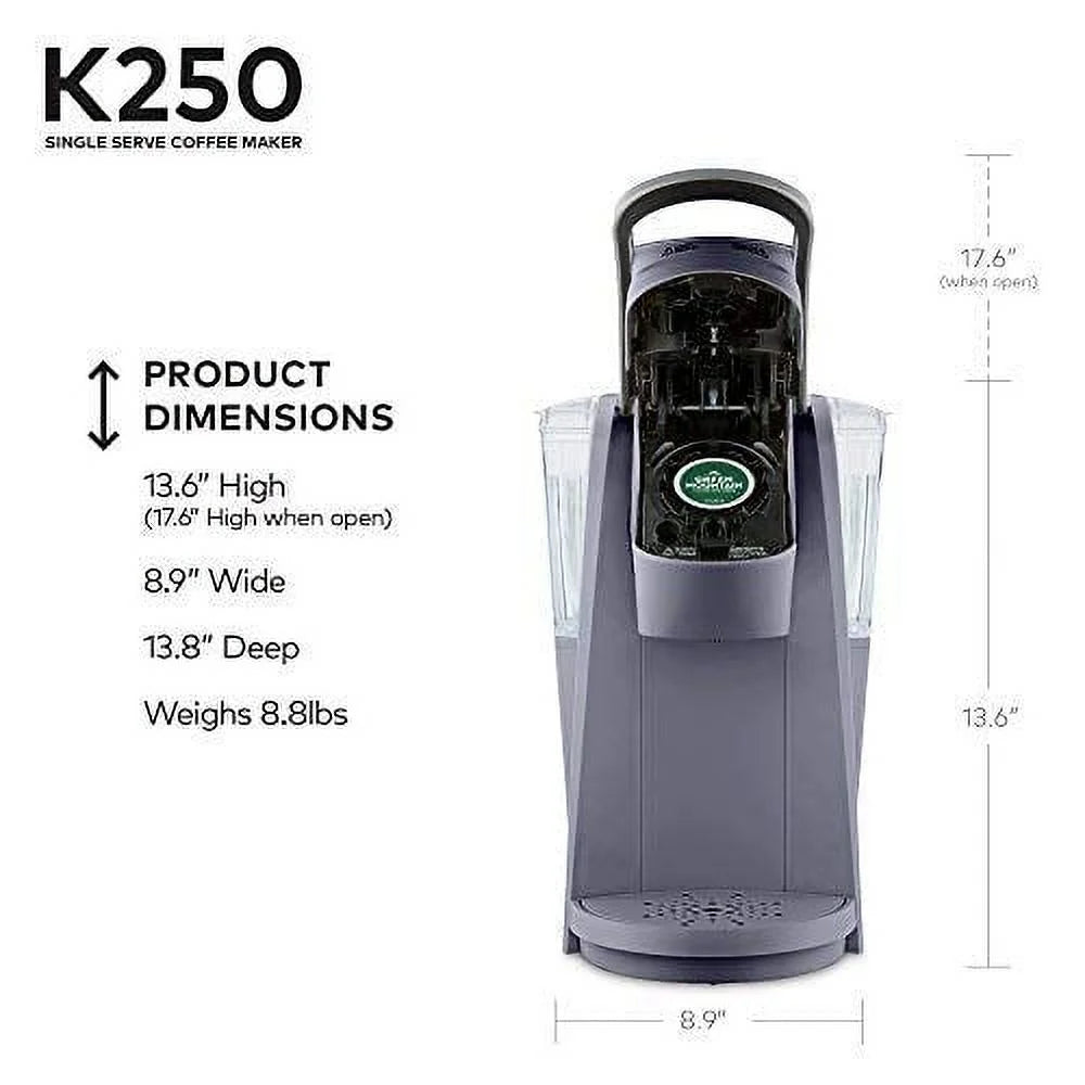 2026 NewKeurig K250 Coffee Maker, Single Serve K-Cup Pod Coffee Brewer, With Strength Control, Plum Gray