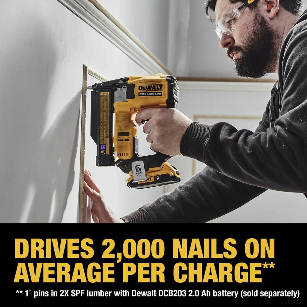 2026 NewDeWalt DCN623D1 20-Volt MAX Atomic Compact Cordless Pin Nailer Kit, Brushless Motor, 23 Gauge, Battery - Quantity 1