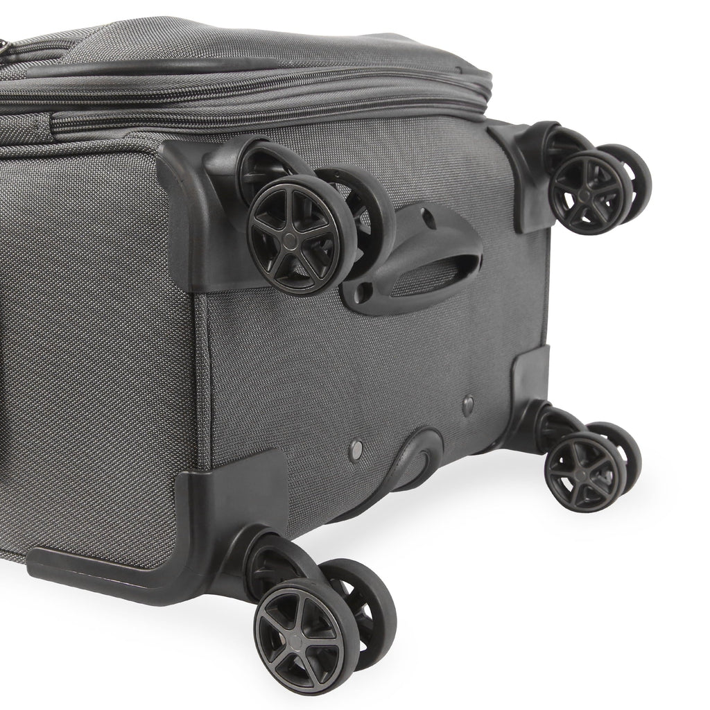 2026 NewBrookstone Harbour 22" Softside Carry-on Spinner Luggage - Dark Charcoal