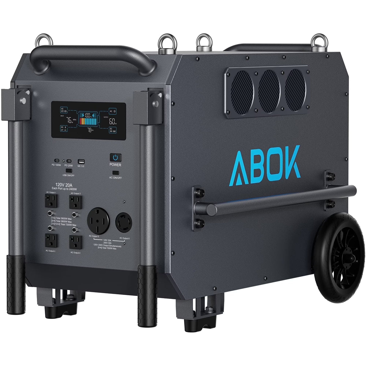 2026 NewABOK 7200W Portable Power Station: 9792Wh LiFePO4 Beast for Blackouts, Heavy-Duty Jobs & Outdoor Activities like Camping