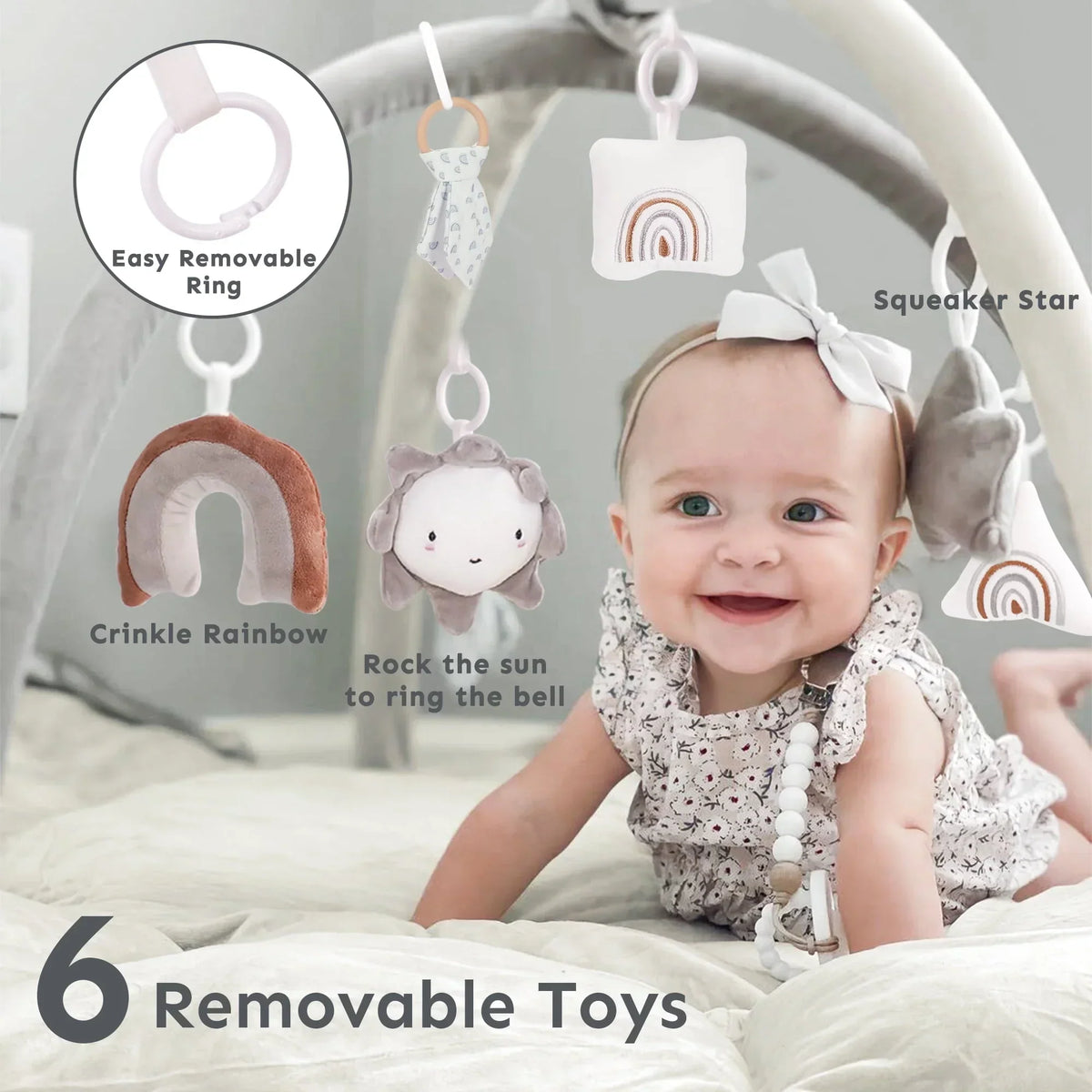 2026 New5-in-1 Thick & Plush Play Gym, Convertible Stage-Based Developmental Activity Gym & Play Mat from Baby to Toddler, Ball Pit, Pet Cushion, Balls are not Included