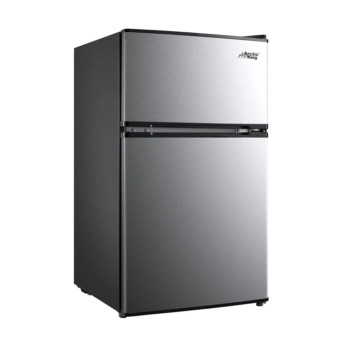 2026 NewArctic King 3.2 Cu ft Two Door Mini Fridge with Freezer, Stainless Steel, E-Star