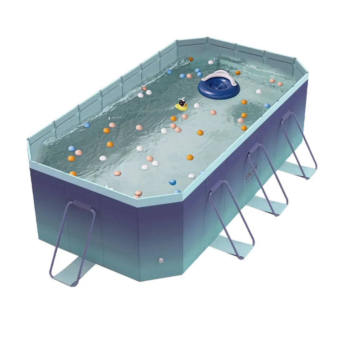 2026 NewFoldable Swimming Pool, Large Non-Inflatable Outdoor Pools for Kids Adults Above Ground Pools, 116in