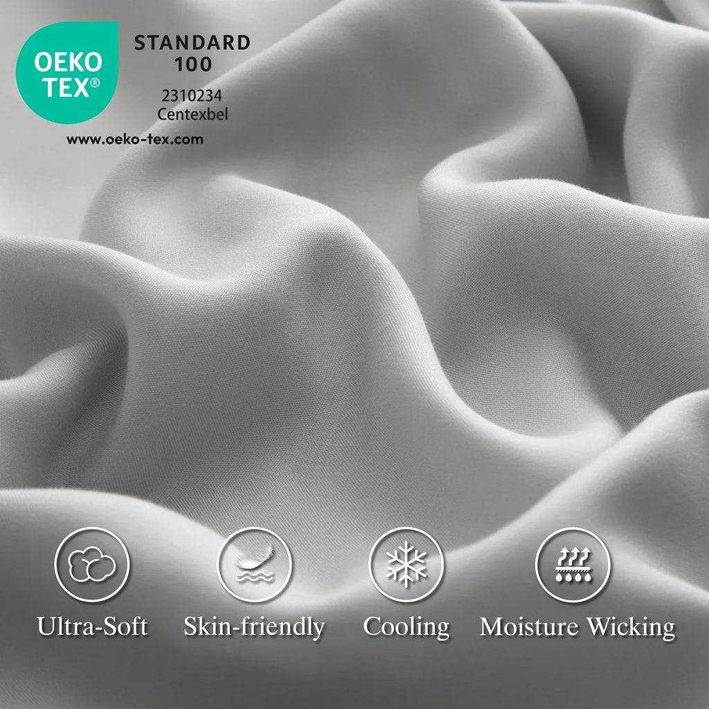 2026 New Lidoloka Luxury Lyocell Bed Sheets Set 4Pcs Queen Size for Adult,Cool&Soft,16" Deep Pocket,White