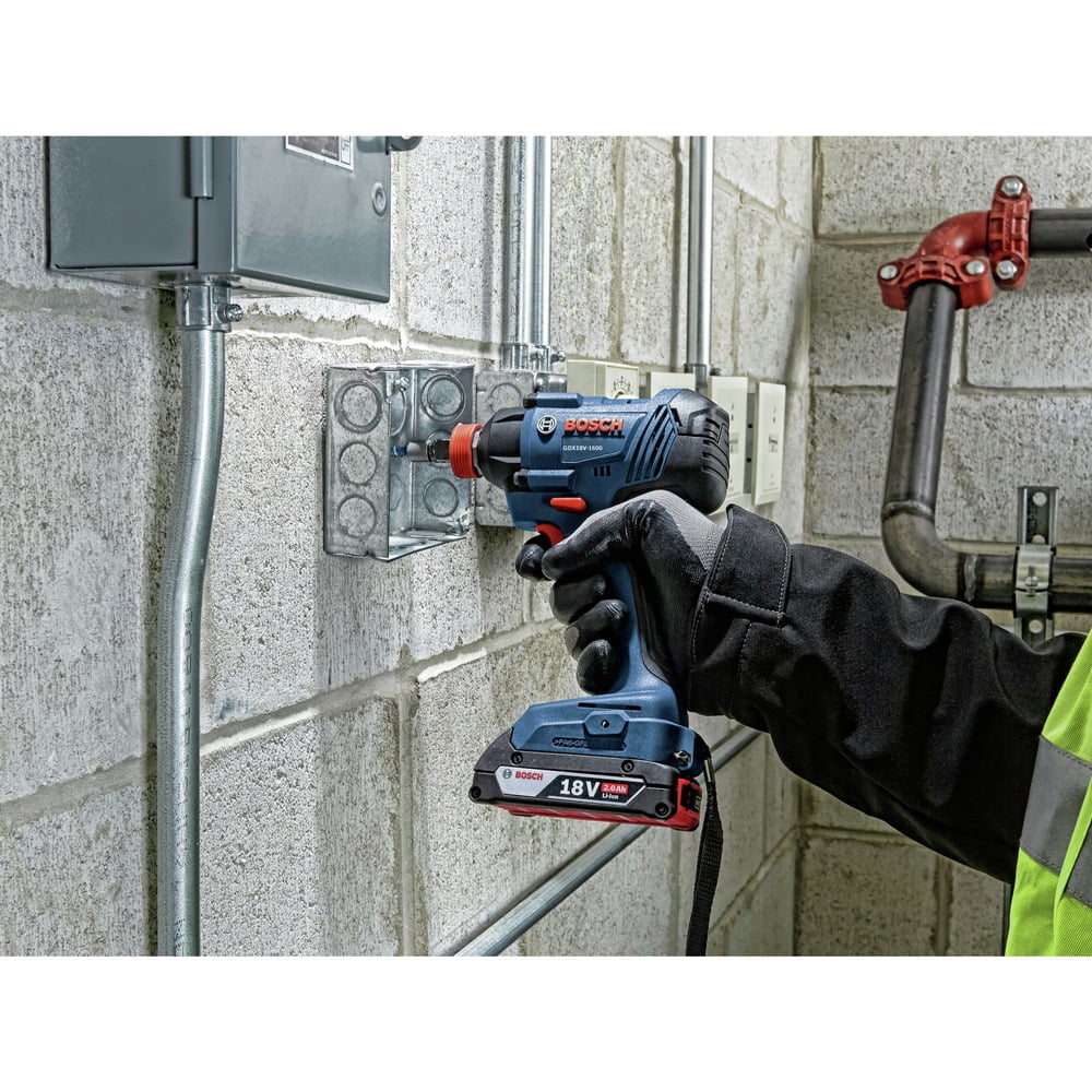 2026 New Bosch GDX18V-1600B12 18V Freak Lithium-Ion 1/4 in. and 1/2 in. Cordless Two-In-One Bit/Socket Impact Driver Kit (2 Ah)