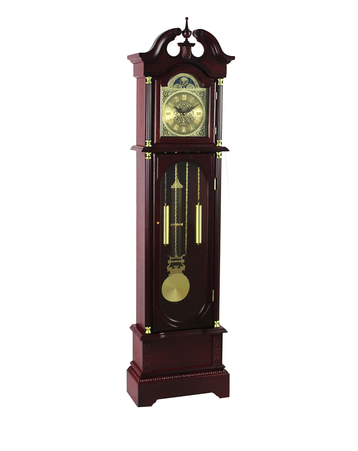 2026 New72" Floor Standing Grandfather Clock in Cherry Finish