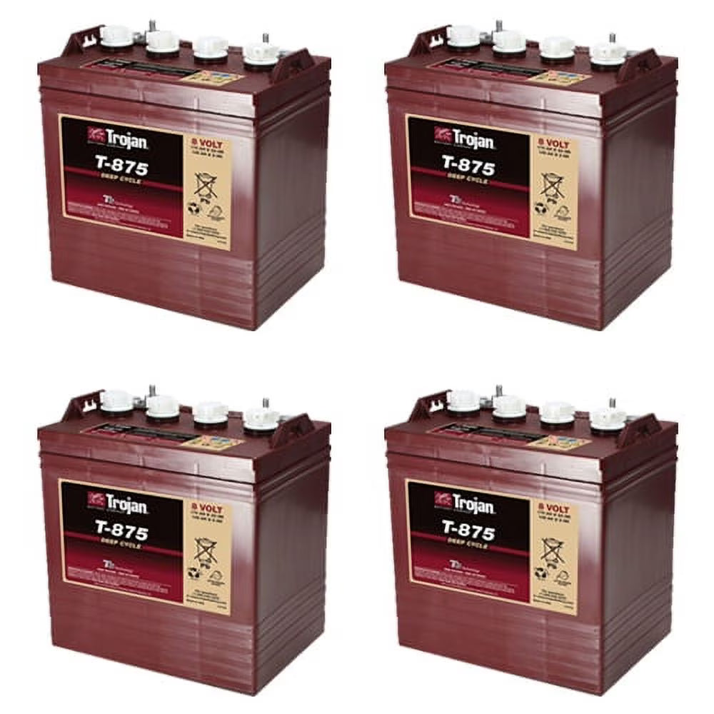 2026 NewTrojan T-875 8V 170Ah Flooded Lead Acid GC2 Deep Cycle Battery x4