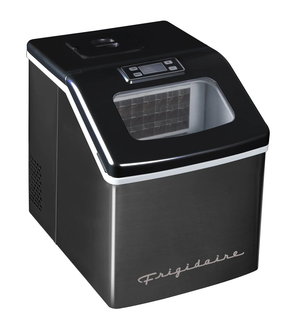 2026 NewFrigidaire 40lbs. Countertop Clear Square Ice Maker - Stainless Steel
