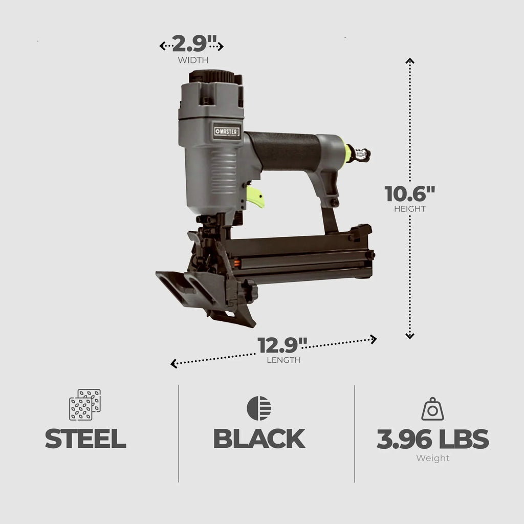 2026 New Master Mechanic 4-in-1 Mini Pneumatic Flooring Nailer/Stapler, Gray