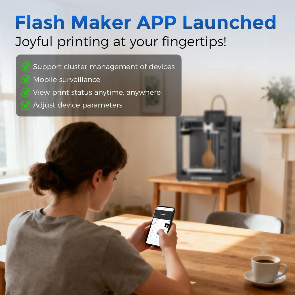 2026 NewFlashforge 3D Printer Adventurer 5M, 3D Printers for Beginners Home DIY, High Speed Print Size 8.7 x 8.7 x 8.7in, Black