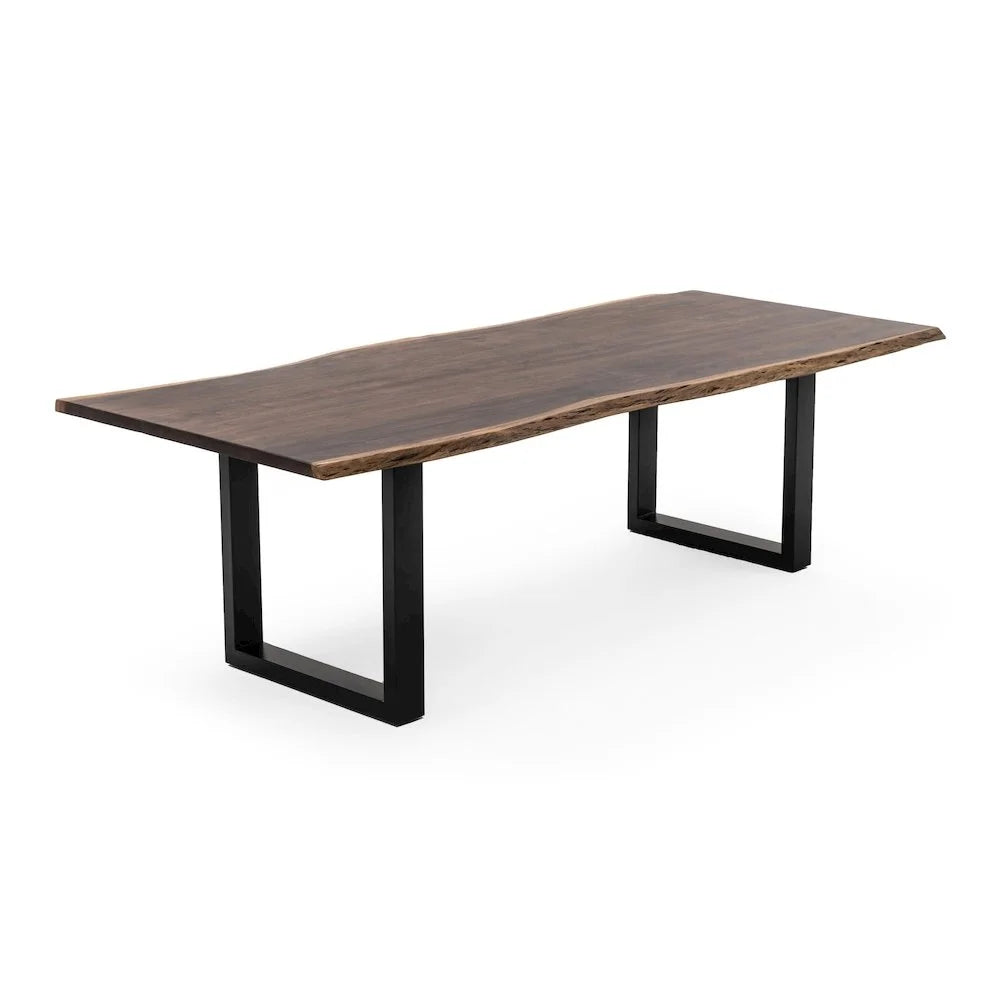2026 New Modrest Taylor 102" Modern Solid Wood Dining Table in Dark Wood