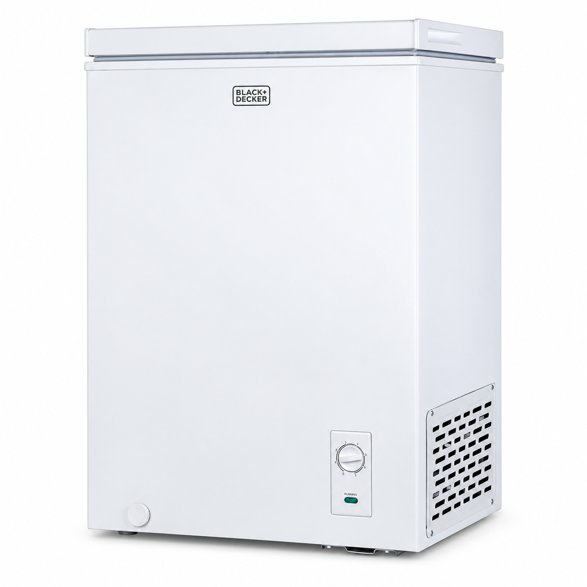 BLACK & DECKER 2.0 Cu. Ft. Compact Chest Freezer - Deep Freezer Holds Up To 70 Lbs. of Frozen Food - Removable Storage Basket - Mechanical Temperature Control - Manual Defrost - R600a Refrigerant - BCFK206