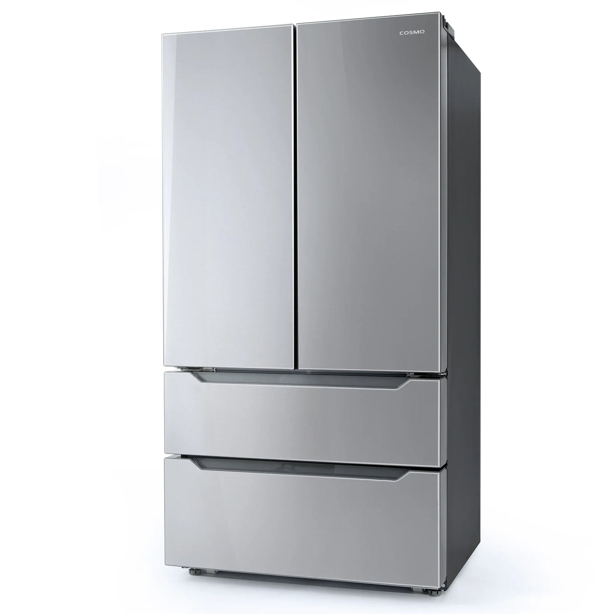 2026 NewCosmo 5 Piece Kitchen Appliance Packages with 30" Freestanding Electric Range 30" Island Range Hood 24" Built-in Fully Integrated Dishwasher French Door Refrigerator & 48 Bottle Wine Refrigerator