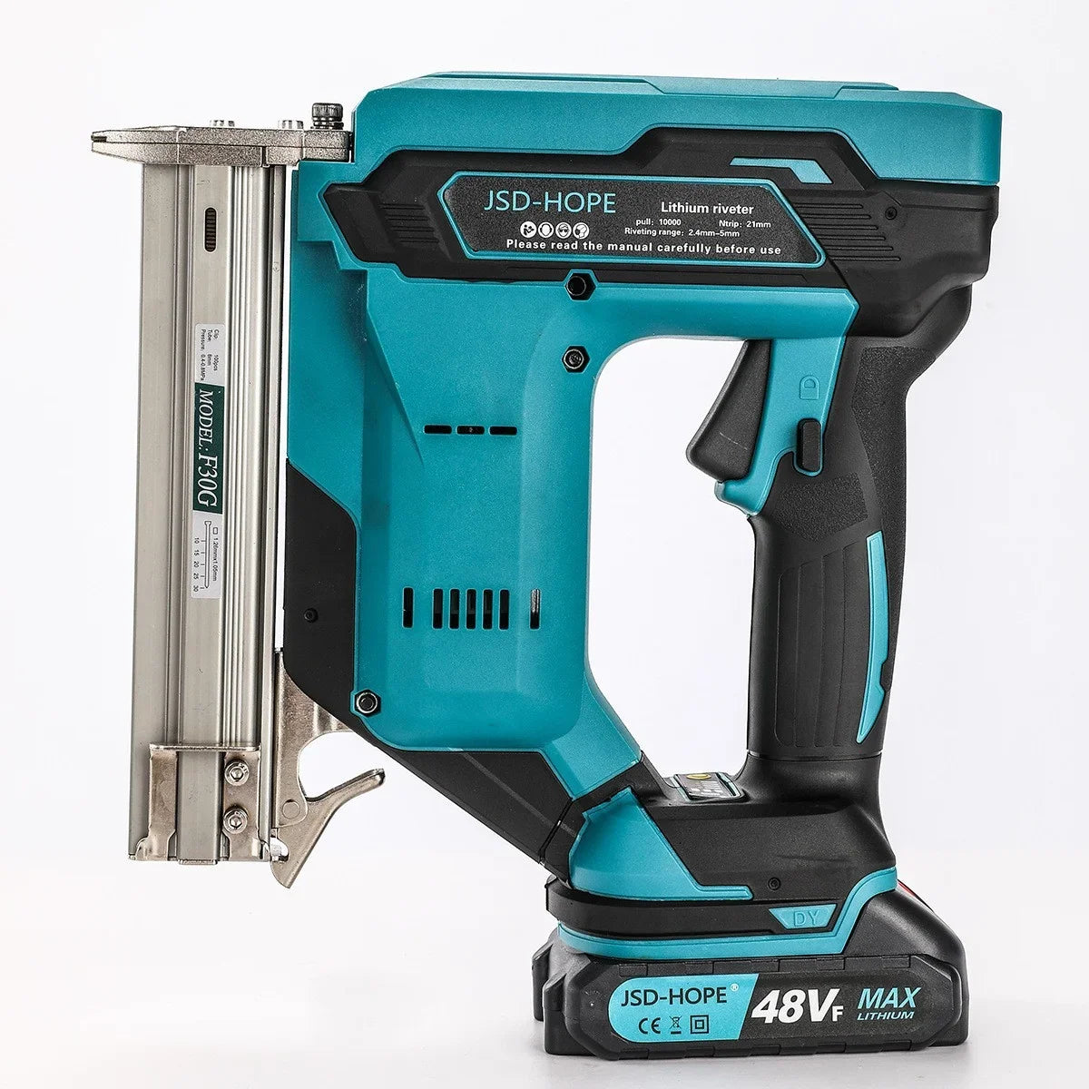 2026 New Brushless Cordless Nail Gun -C Straight Nail Gun, Staple Nail Gun, Nail Shooter, Pneumatic Nail Gun; Equipped with Lithium Battery and Quick Charger