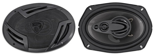 2026 New(4) Rockville RV69.4A 6x9" 1000w 4-Way Car Speakers+Quad Speaker Enclosure Box
