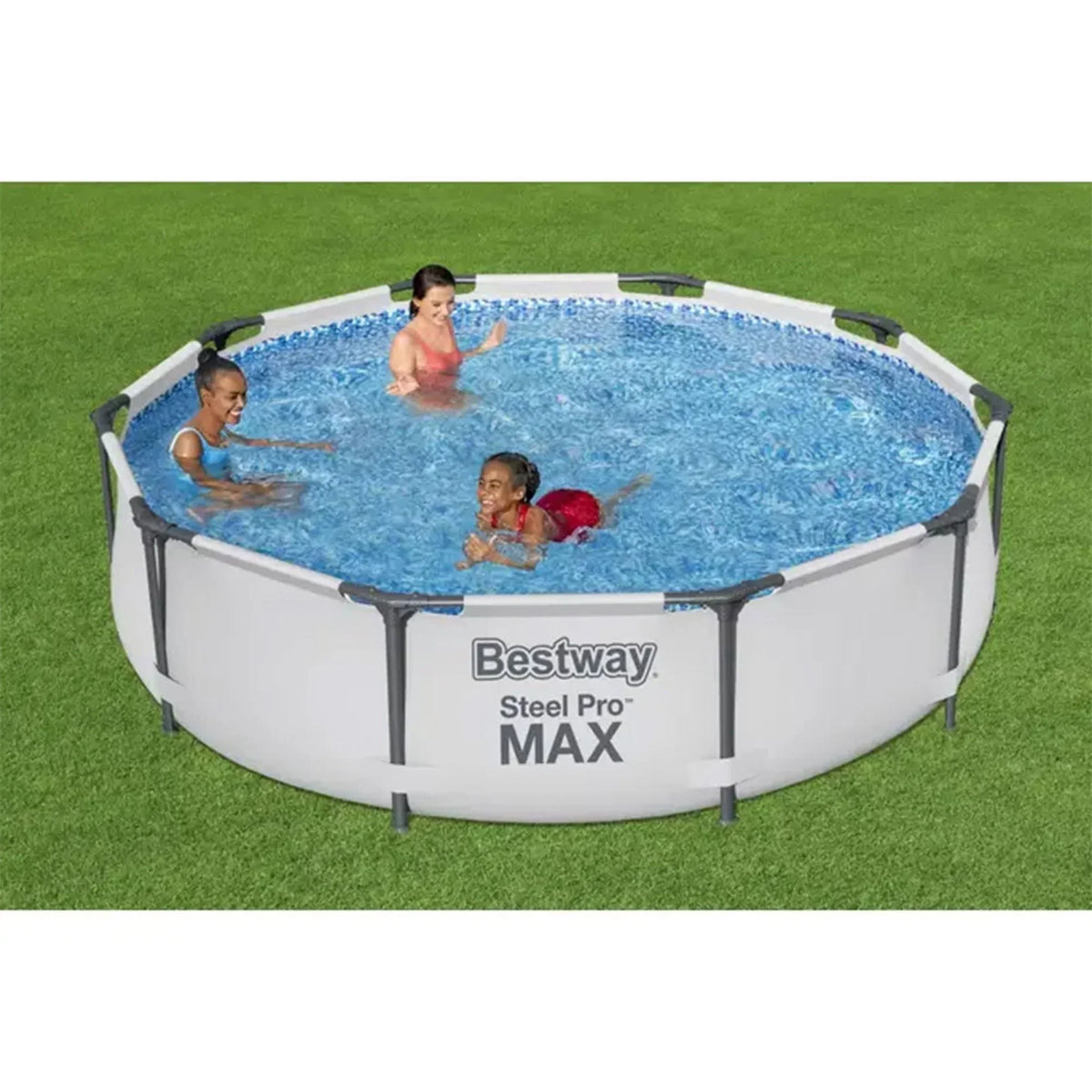 2026 NewBestway Steel Pro MAX 10'x30" Above Ground Outdoor Swimming Pool with Pump Metal frame pools Round