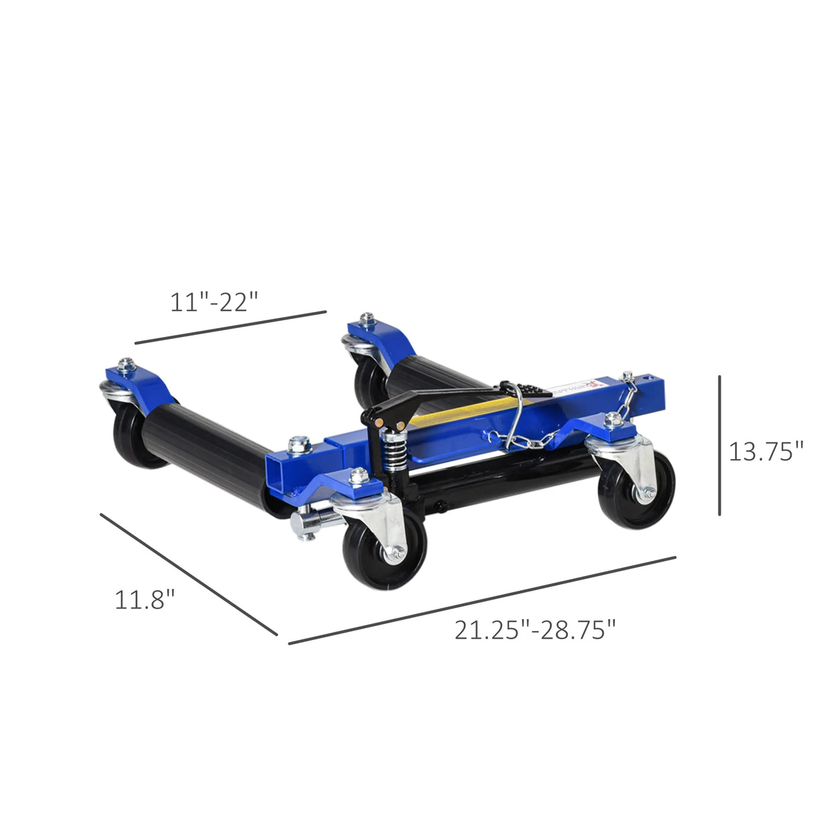 2026 NewDURHAND 4 Wheel Dolly Portable for Lifting Vehicles, 1465 lbs Weight Capacity