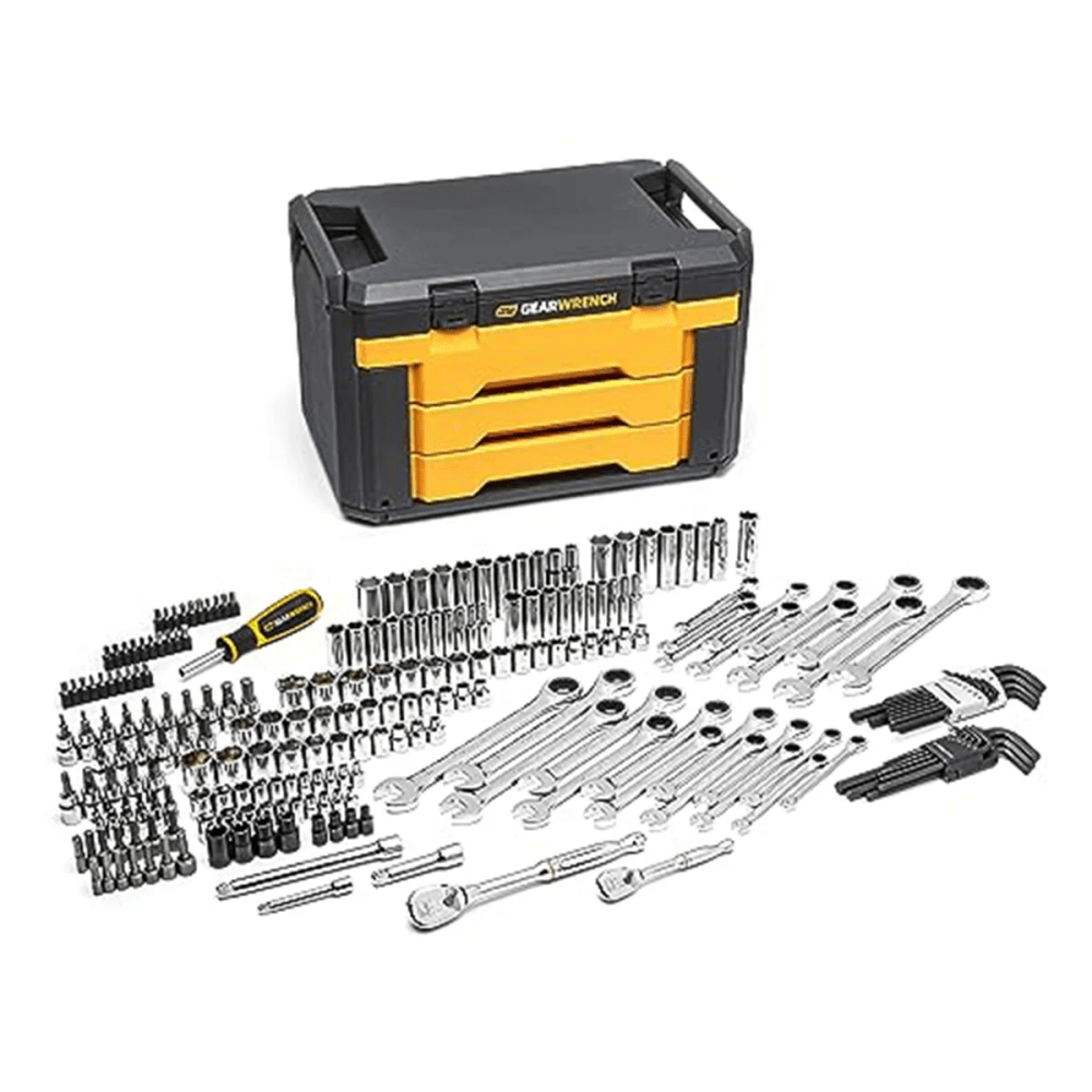 2026 New232 Piece 1/4″. 3/8″ Drive Metric &amp; SAE Mechanics Hand Tool Set
