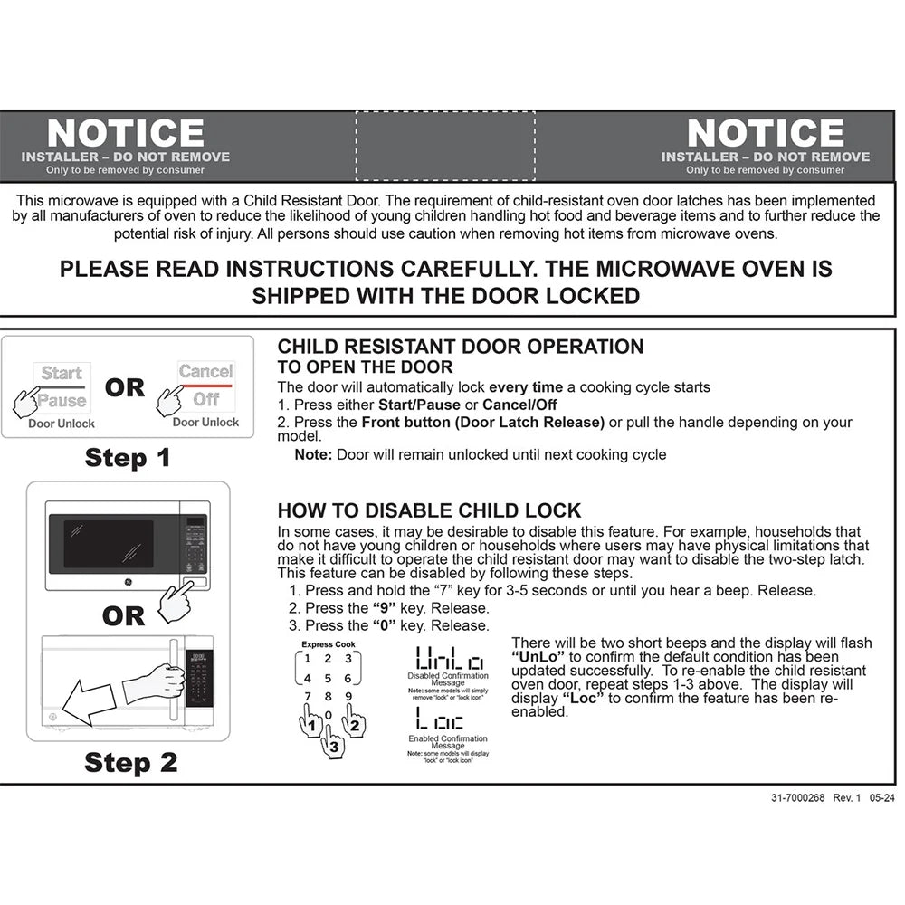 2026 NewGE GCST11N1WSS 1.1 cu. ft. Countertop Microwave Oven 950 Watts Stainless Steel Bundle with 2 YR CPS Enhanced Protection Pack