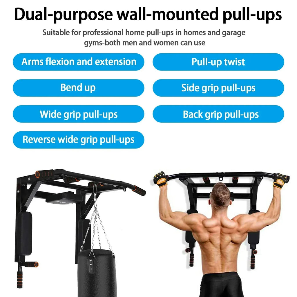 2026 NewDual-Use Wall-Mounted Pull-up Bar for Home Gym Strength Training Equipment Chin Up Steel Bar