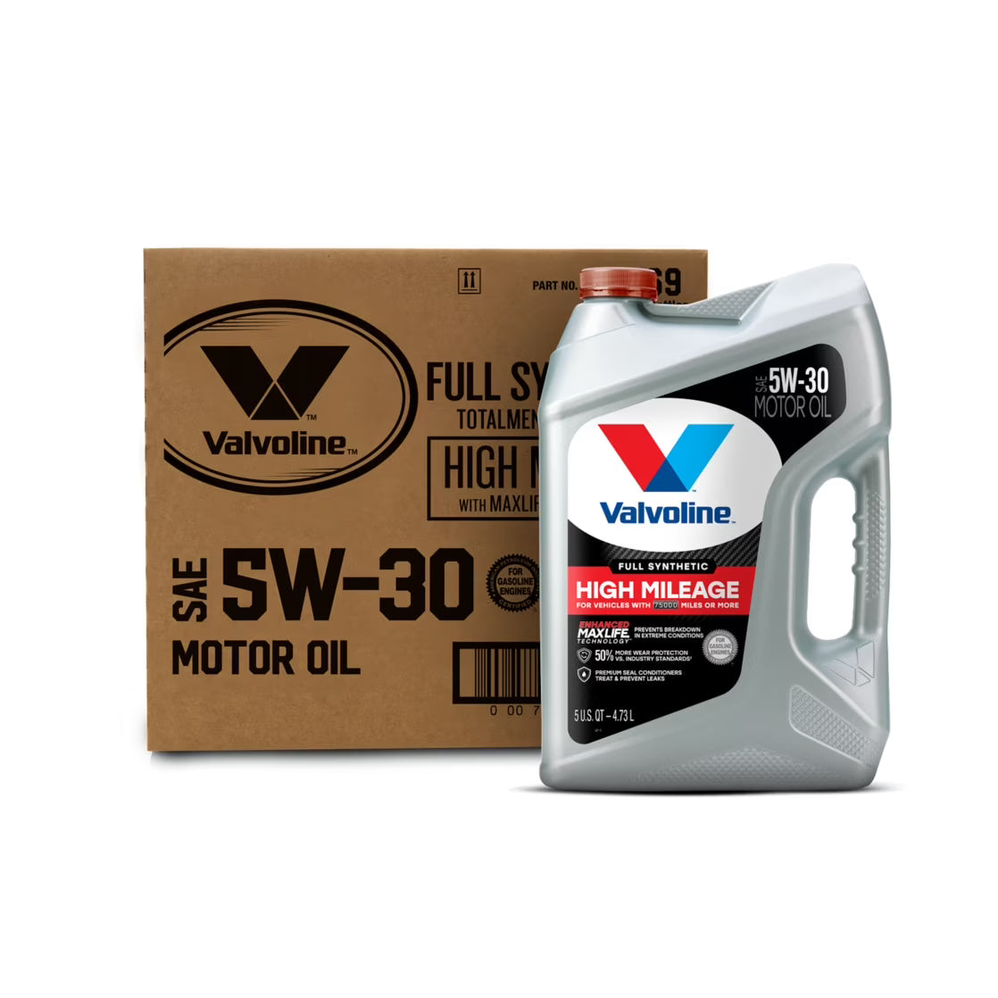 2026 NewValvoline Full Synthetic High Mileage MaxLife 5W-30 Motor Oil 5 QT, Case of 3