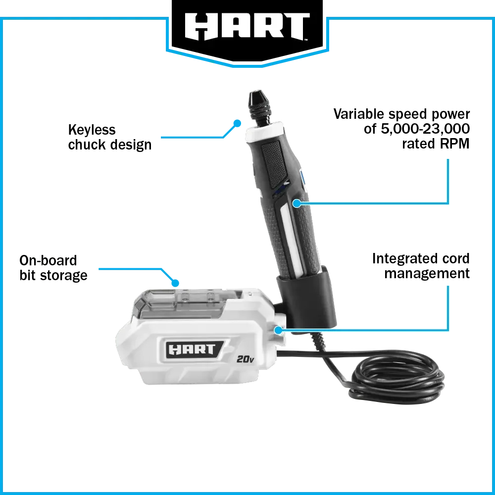 2026 NewHART 20-Volt Cordless Precision Craft Rotary Tool Kit, Gen2