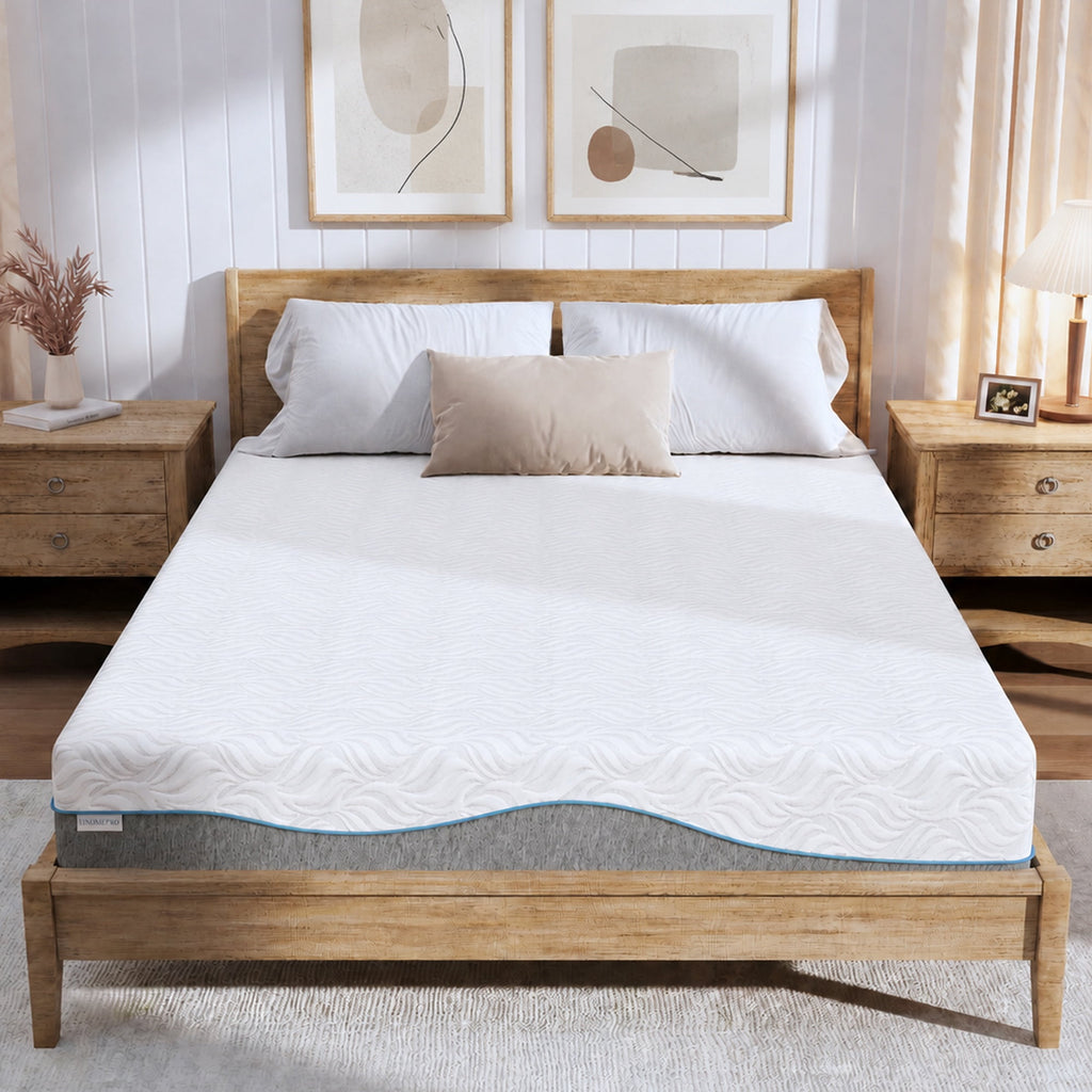 8in Full Mattress, LEGAHOME Medium Firm Mattress Bed in a Box, Full Size Memory Foam Mattress with Cooling Gel&Edge Support&Pressure Relief&Motion Isolation, CertiPUR-US for Bedroom, White & Gray