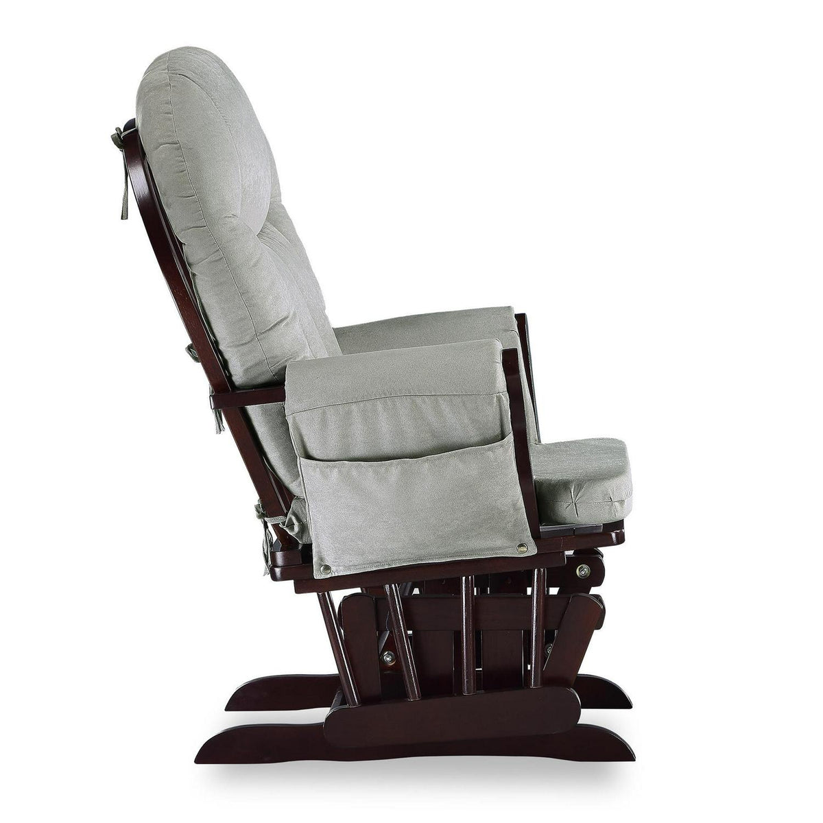 2026 NewBaby Relax Huntington Glider Rocker. Gray and Espresso