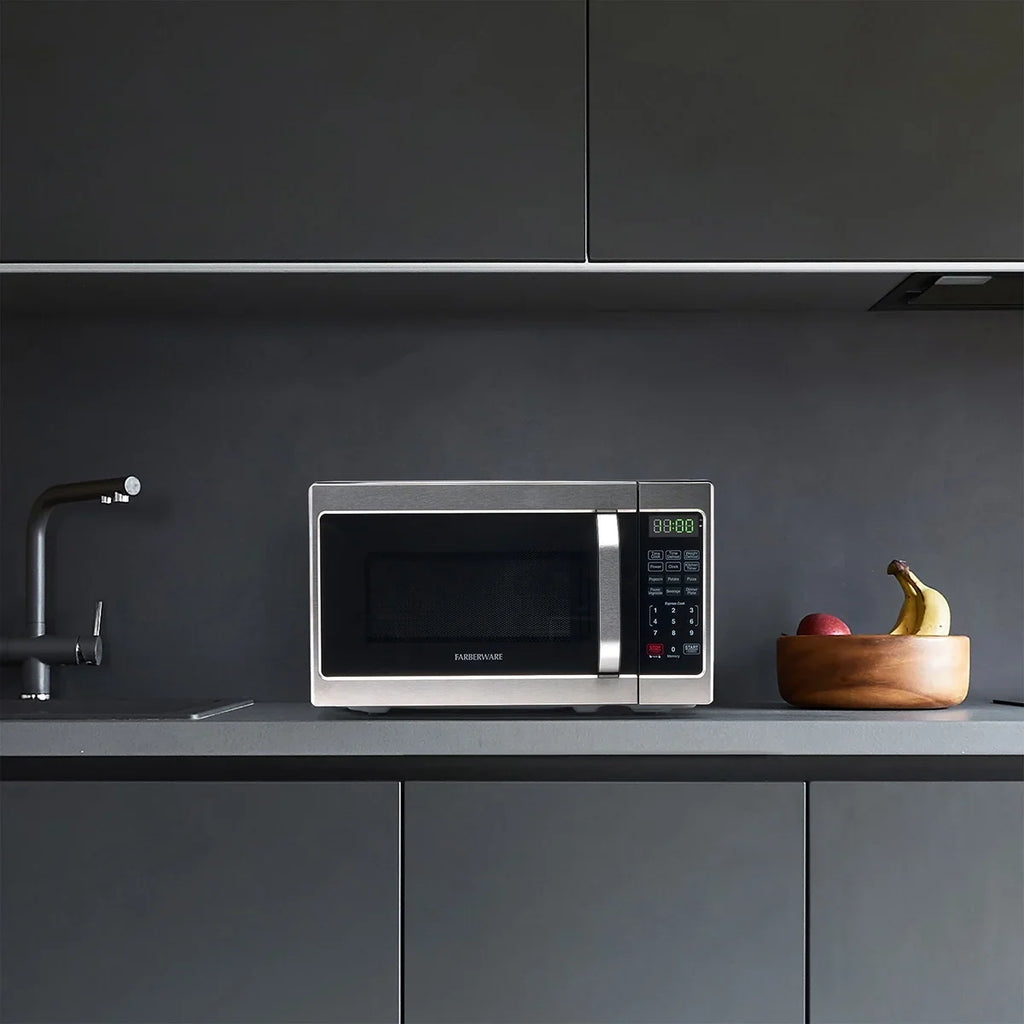2026 NewFarberware 1.1 Cu. Ft. 1000-Watt Compact Microwave Oven, Black