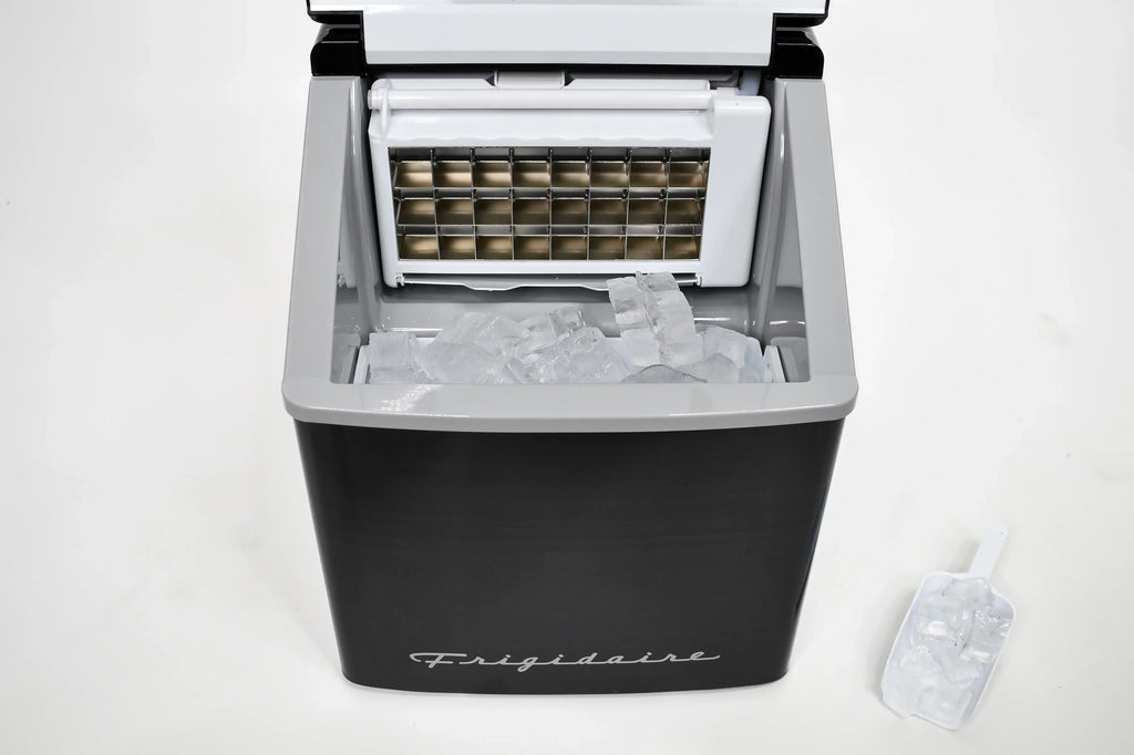 2026 NewFrigidaire 40lbs. Countertop Clear Square Ice Maker - Stainless Steel